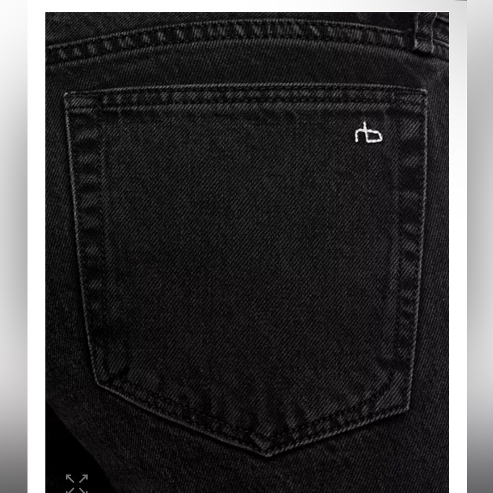 Rag & Bone Dre Low Rise Slim Boyfriend Jeans Black - Picture 4 of 4